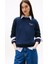 Kadın Regular Fit Nakış Logolu Sweatshirt - Lacivert 1