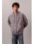 Erkek Regular Fit Fermuarlı Kapüşonlu Sweatshirt - Gri 1