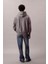 Erkek Regular Fit Fermuarlı Kapüşonlu Sweatshirt - Gri 3