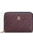 Kadın Fermuarlı Monogram Baskılı Kompakt Cüzdan - Bordo 1