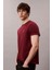 Erkek Regular Fit Monogram Nakışlı T-Shirt - Bordo 3