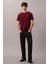 Erkek Regular Fit Monogram Nakışlı T-Shirt - Bordo 4