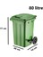 SY-6504 Pedallı Tekerlekli Kapaklı Çöp Konteyneri 80 Lt Yeşil 2