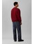 Erkek Regular Fit Monogram Nakışlı Sweatshirt - Bordo 3