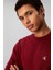 Erkek Regular Fit Monogram Nakışlı Sweatshirt - Bordo 5