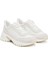Kadın Süet Garnili Kalın Tabanlı Sneaker - Krem 1