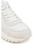 Kadın Süet Garnili Kalın Tabanlı Sneaker - Krem 6