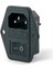 Power Soket Erkek IC-120 Anahtarlı + Fuseli Kulaklı C14 1