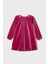 Kız Çocuk Rahat Kalıp Işıltılı Kadife Elbise - Fuşya 1