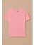 Kadın Yuvarlak Yaka Kısa Kollu Basic T-Shirt - Pembe 1