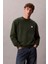 Erkek Regular Fit Logo Yamalı Sweatshirt - Yeşil 1