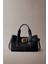 Kadın Tokalı Çıkarılabilir Askılı Mini Tote El Çantası - Siyah 1