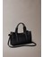 Kadın Tokalı Çıkarılabilir Askılı Mini Tote El Çantası - Siyah 2