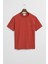 Erkek Regular Fit Bisiklet Yaka T-Shirt - Kırmızı 5