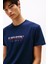 Erkek Logo Baskılı Kısa Kollu Tişört – Lacivert 2