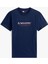 Erkek Logo Baskılı Kısa Kollu Tişört – Lacivert 5