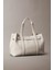 Kadın Tokalı Dokulu Orta Boy Tote Omuz Çanta - Krem 2