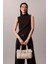 Kadın Tokalı Çıkarılabilir Askılı Mini Tote El Çantası - Krem 5