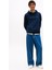 Erkek Regular Fit Yazı Baskılı Kapüşonlu Sweatshirt - Lacivert 2