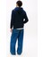Erkek Regular Fit Yazı Baskılı Kapüşonlu Sweatshirt - Lacivert 3