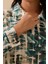 Kadın Büyük Beden Gömlek Yaka Desenli Tunik - Yeşil 3