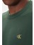 Erkek Regular Fit Monogram Nakışlı Sweatshirt - Yeşil 4