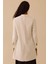 Kadın Dik Yaka Yan Yırtmaçlı Tunik - Ekru 2