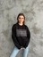 Asur Butik Kadın Taşlı Yazılı Sweatshirt 1