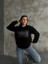 Asur Butik Kadın Taşlı Yazılı Sweatshirt 4