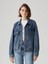 90S Trucker Kadın Mavi Jean Kot Ceket A1743-0122 1