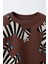 Erkek Çocuk Pamuklu Kahverengi Zebra Desenli Sweatshirt ve Eşofman Altı Takım – Günlük Rahat Kombin 5
