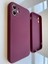 iPhone 11 Uyumlu Logosuz Köseli Kalıp 12 Görünümlü Lansman Içi Süet Silikon Kılıf 1