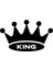 King Yazılı Kral Tacı Sticker 21 x 13 cm 1