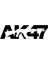 AK47 Sticker 10 x 3 cm 1