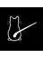 Minnoş Kedi Oto Arka Cam Sticker Beyaz 30 x 19 cm 1