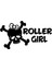 Roller Girl Duvar Dekor Sticker 40 x 20 cm 1