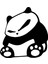 Sinirli Panda Duvar Dekor Sticker 40 x 40 cm 1