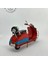 El Yapımı Bordo Mavi Mini Vespa Metal Motosiklet Biblo – Koleksiyonluk Retro Figür & Dekoratif Obje 3
