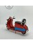 El Yapımı Bordo Mavi Mini Vespa Metal Motosiklet Biblo – Koleksiyonluk Retro Figür & Dekoratif Obje 5