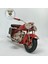 El Yapımı Kırmızı Yan Çantalı Cruiser Metal Motosiklet Biblosu – Retro Figür & Dekoratif Obje 1