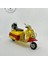 El Yapımı Sarı Kırmızı Mini Vespa Metal Motosiklet Biblo – Retro Figür & Dekoratif Obje 1