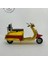 El Yapımı Sarı Kırmızı Mini Vespa Metal Motosiklet Biblo – Retro Figür & Dekoratif Obje 2