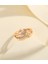 925 Ayar Rose Gold Kaplama Zirkon Taşlı Kelebek Gümüş Yüzük 2