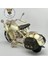 El Yapımı Krem Yan Çantalı Cruiser Metal Motosiklet Biblosu – Retro Figür & Dekoratif Obje 5