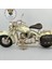 El Yapımı Krem Yan Çantalı Cruiser Metal Motosiklet Biblosu – Retro Figür & Dekoratif Obje 6