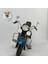 El Yapımı Lacivert & Siyah Sissy Barlı Chopper Metal Motosiklet Biblosu – Retro Cruiser Figür 5