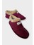 Unisex Içi Yünlü Kışlık Ev Ayakkabısı Panduf Bordo 2