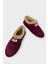 Unisex Içi Yünlü Kışlık Ev Ayakkabısı Panduf Bordo 3