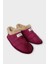 Unisex Içi Yünlü Kışlık Ev Ayakkabısı Panduf Bordo 4