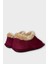Unisex Içi Yünlü Kışlık Ev Ayakkabısı Panduf Bordo 5